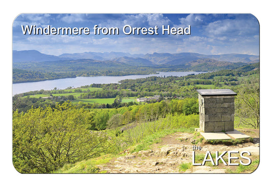 Orrest Head, Windermere flexible fridge magnet - Great Stuff from Cardtoons