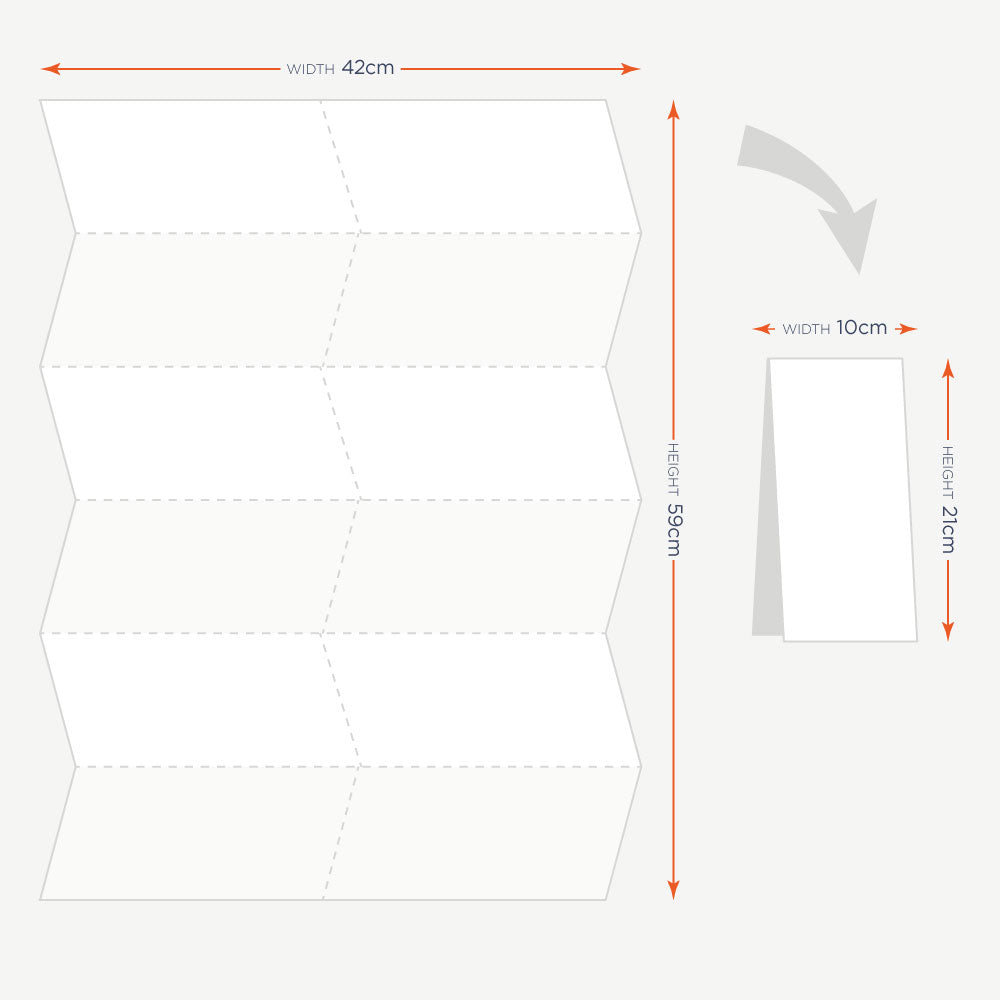 Size Guide: Folded 10cm x 21cm Unfolded 42cm x 59cm