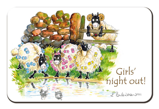 Country Comicals "Girls' Night Out" Fridge Magnet