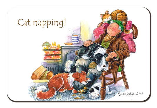 Country Comicals "Cat Napping" Fridge Magnet