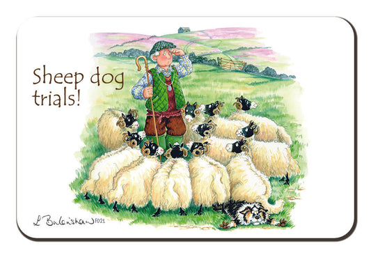 Country Comicals "Sheep Dog Trials" Fridge Magnet