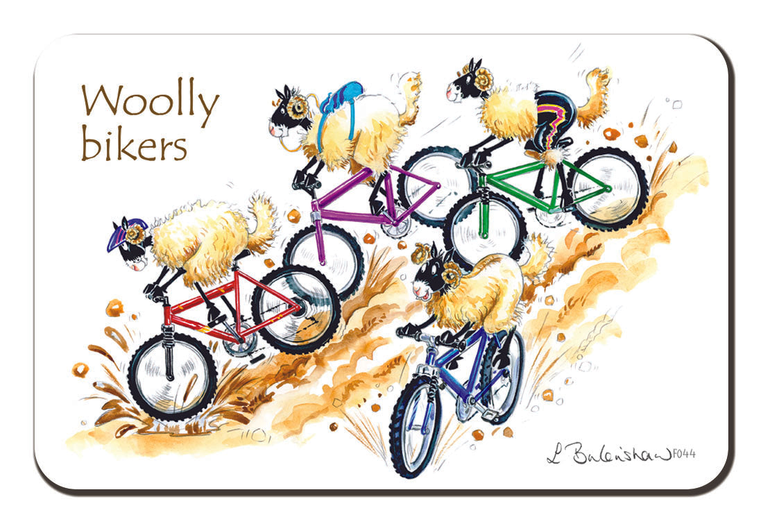 Country Comicals "Woolly Bikers" Fridge Magnet