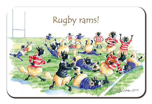 Country Comicals "Rugby Rams" Fridge Magnet