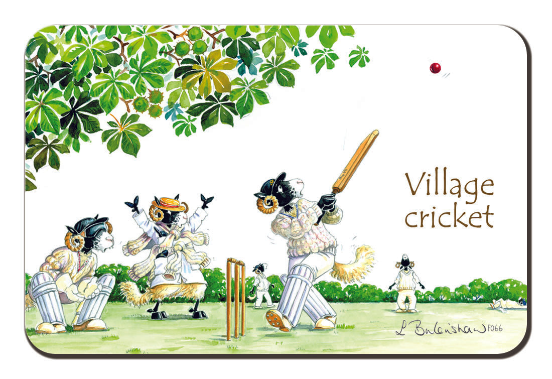 Country Comicals "Village Cricket" Fridge Magnet