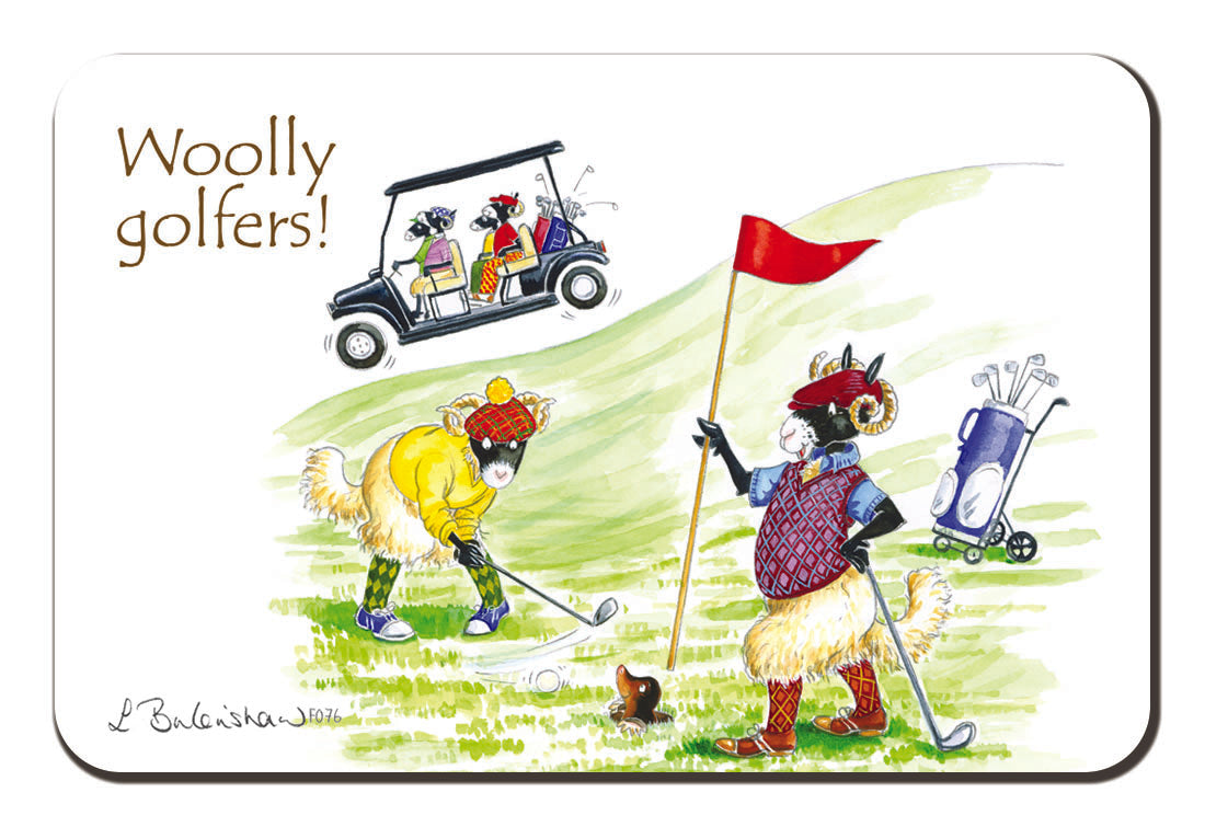 Country Comicals "Woolly Golfers" Fridge Magnet