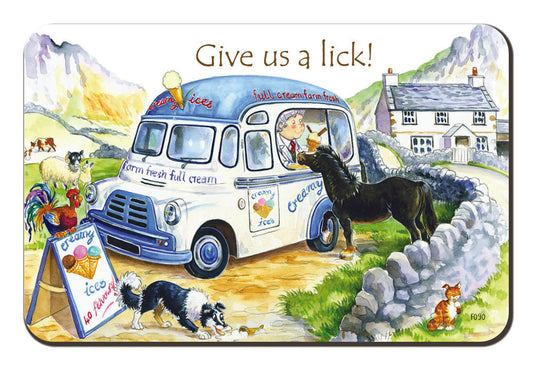 Country Comicals "Give Us A Lick" Fridge Magnet