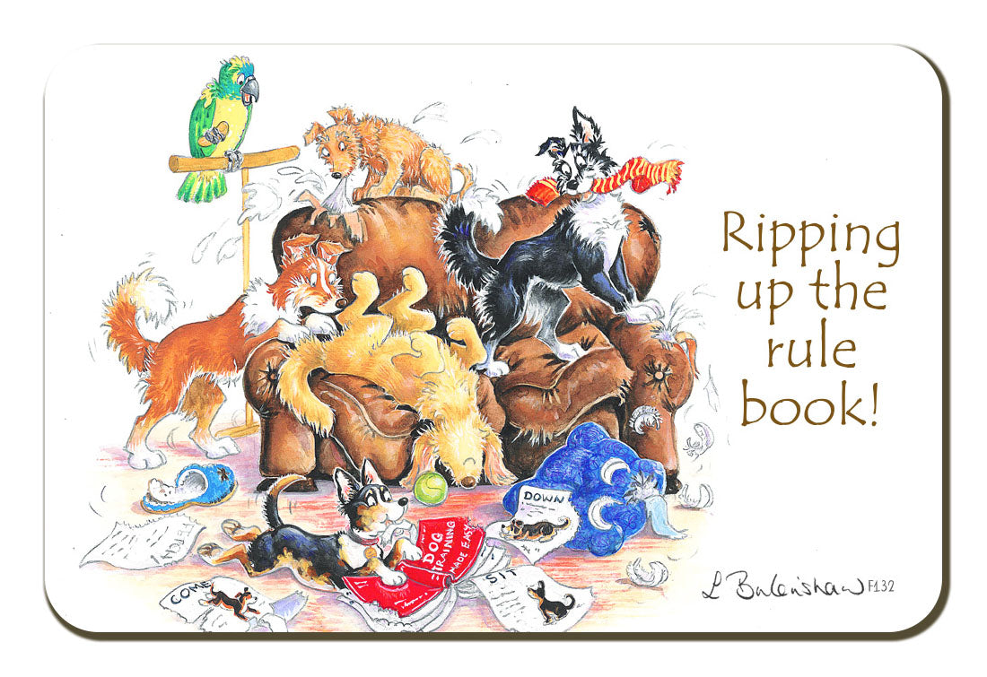 Country Comicals "Ripping Up The Rule Book" Fridge Magnet