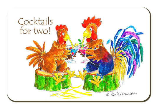 Country Comicals "Cocktails For Two" Fridge Magnet