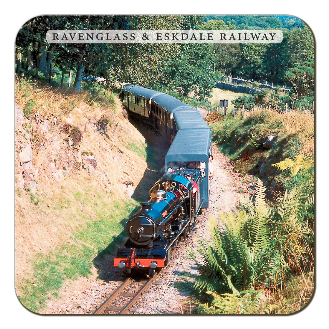 Ravenglass & Eskdale Railway coaster by Cardtoons Publications