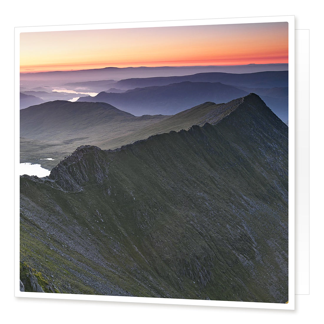 Striding Edge, Helvellyn Greetings Card from the Landmark Photographic range by Cardtoons