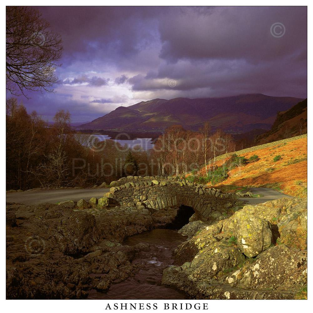 Ashness Bridge Square Postcard by Cardtoons