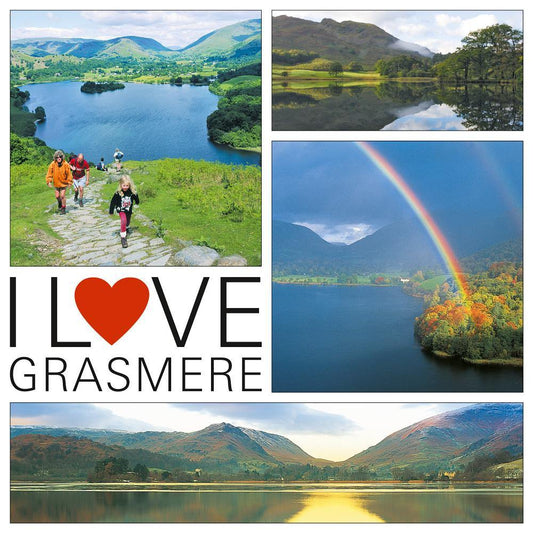 I Love Grasmere Square Postcard by Cardtoons