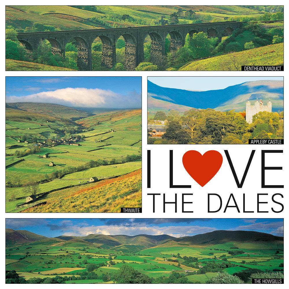 I Love The Dales Square Postcard by Cardtoons