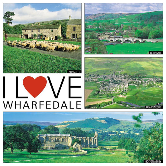 I Love Wharfedale Square Postcard by Cardtoons