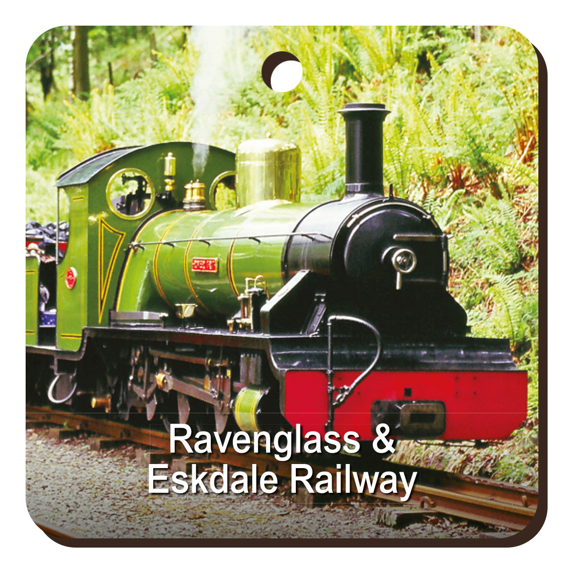 Ravenglass & Eskdale Railway Wooden Keyring | Great Stuff from Cardtoons