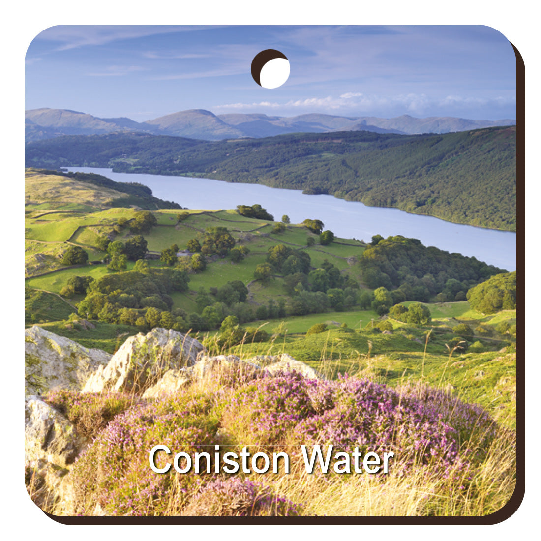 Coniston Water Wooden Keyring | Great Stuff from Cardtoons