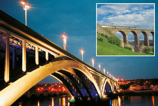 Berwick-upon-Tweed bridges postcard | Great Stuff from Cardtoons