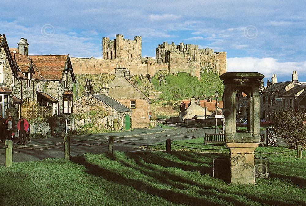 Bamburgh Castle & Village Postcard | Great Stuff from Cardtoons