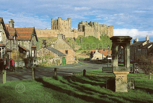 Bamburgh Castle & Village Postcard | Great Stuff from Cardtoons