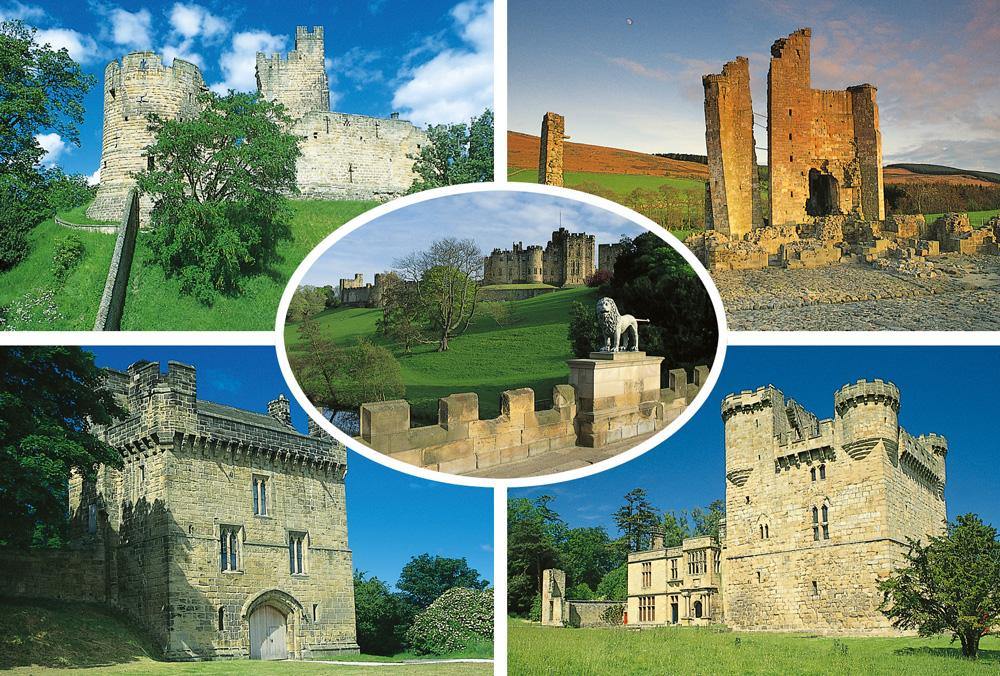 Castles of Northumberland postcard | Great Stuff from Cardtoons