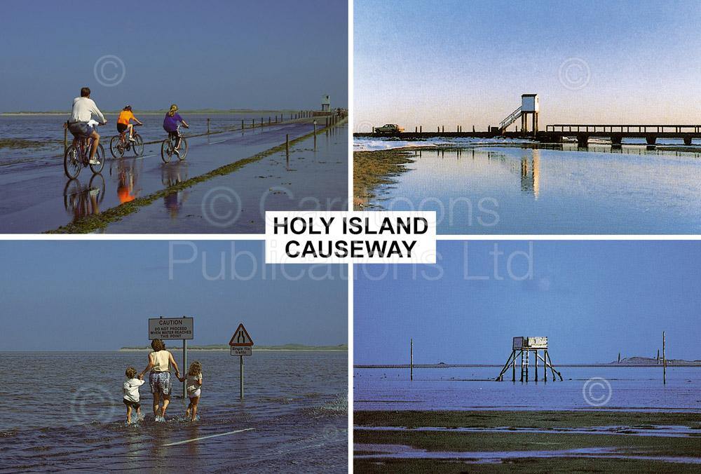 Holy Island Causeway postcard | Great Stuff from Cardtoons