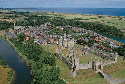 Warkworth Castle and village postcard | Great Stuff from Cardtoons