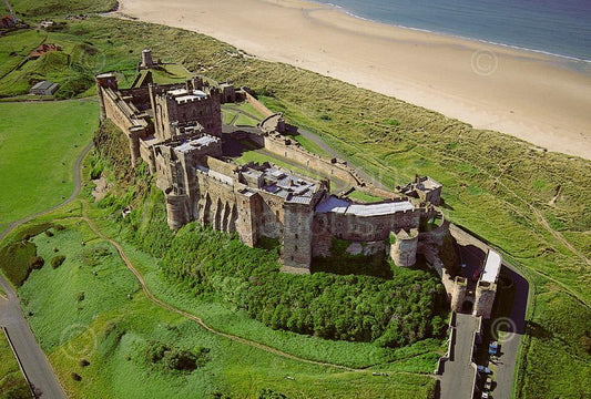 Bamburgh Castle & Coastline Postcard | Great Stuff from Cardtoons