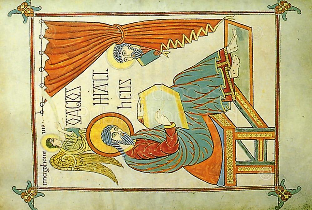 Lindisfarne Gospels - St Matthew postcard | Great Stuff from Cardtoons
