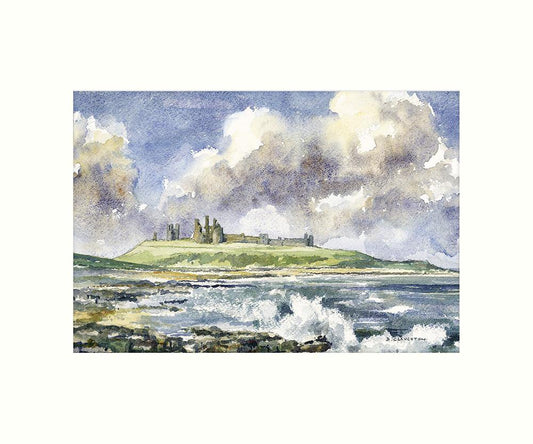 Dunstanburgh Castle art print | Great Stuff from Cardtoons