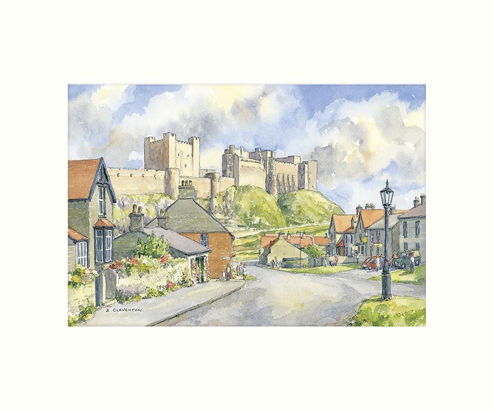 Bamburgh Village art print | Great Stuff from Cardtoons