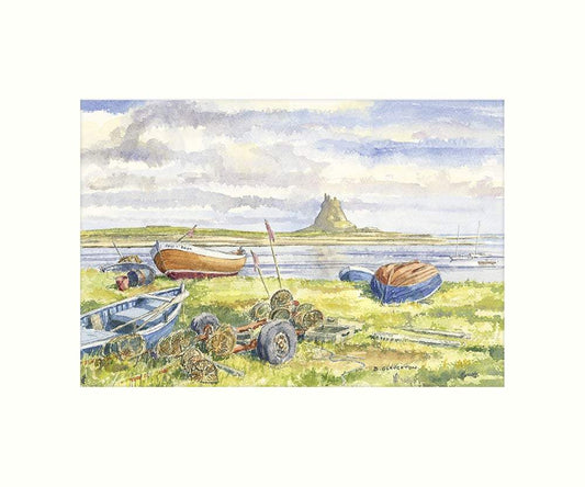 Lindisfarne Castle art print - Great Stuff from Cardtoons