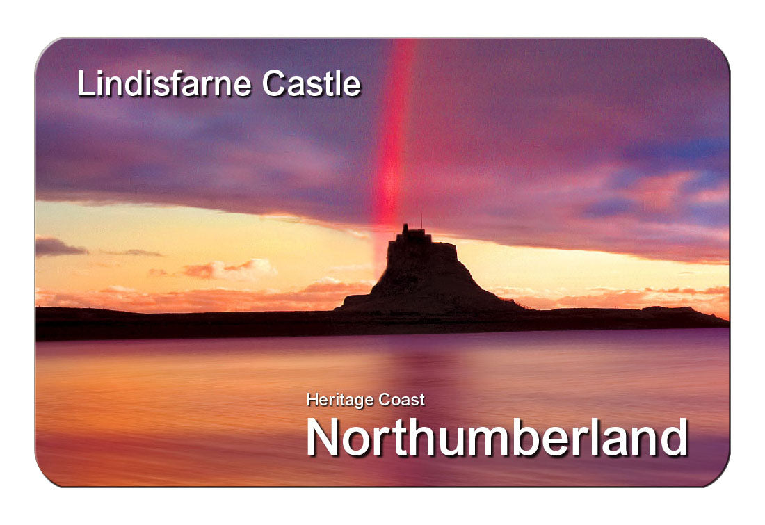 Lindisfarne Castle flexible fridge magnet | Cardtoons