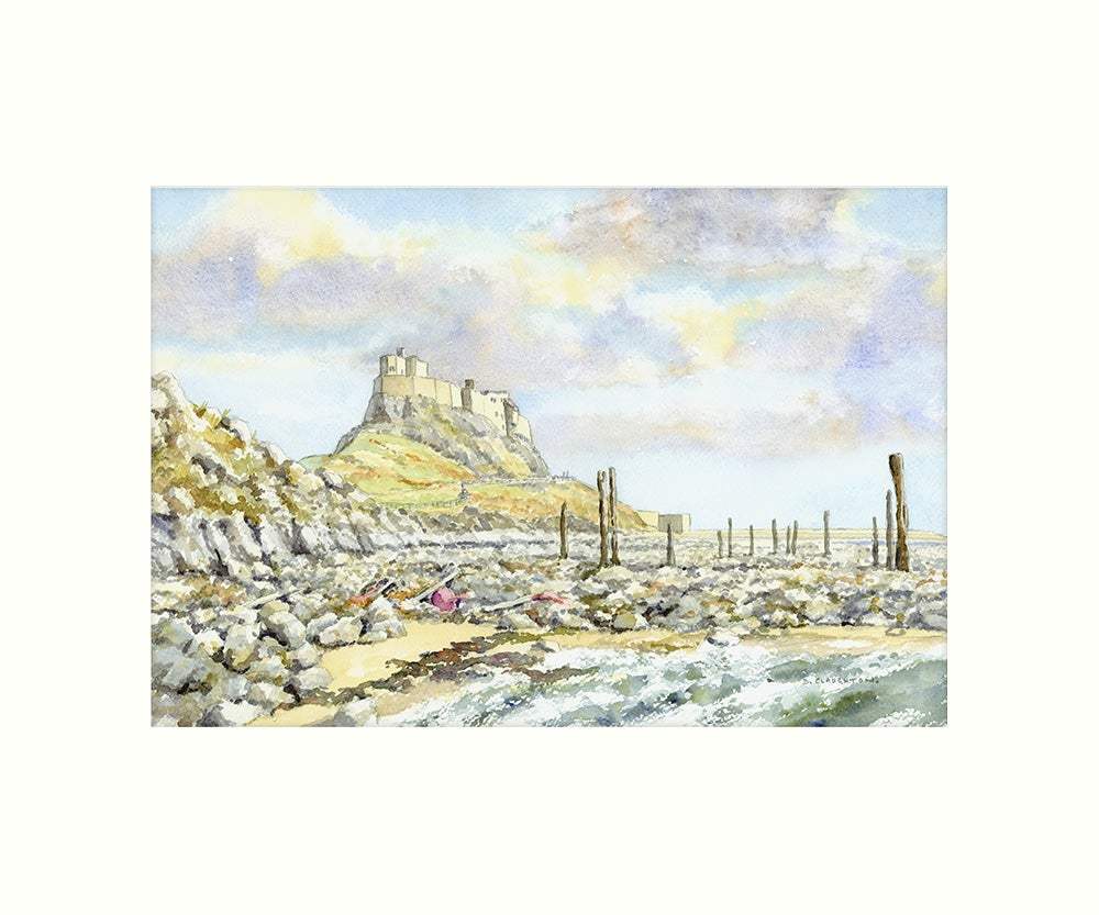 Lindisfarne Castle art print - Great Stuff from Cardtoons