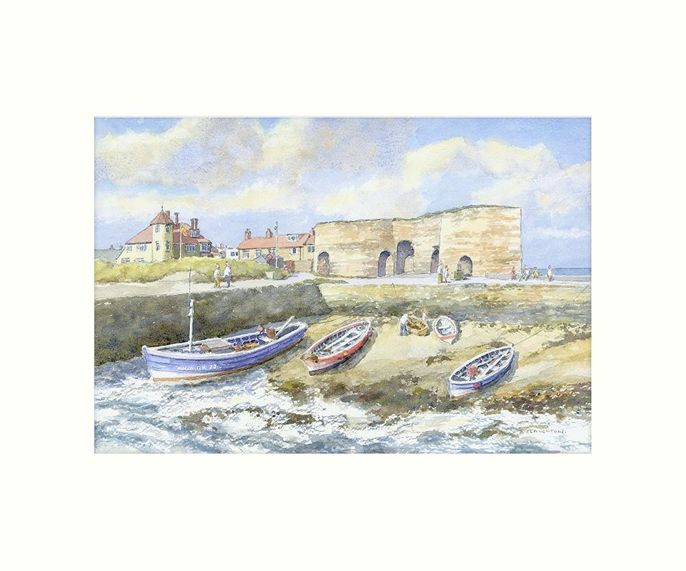 Beadnell Harbour art print | Great Stuff from Cardtoons