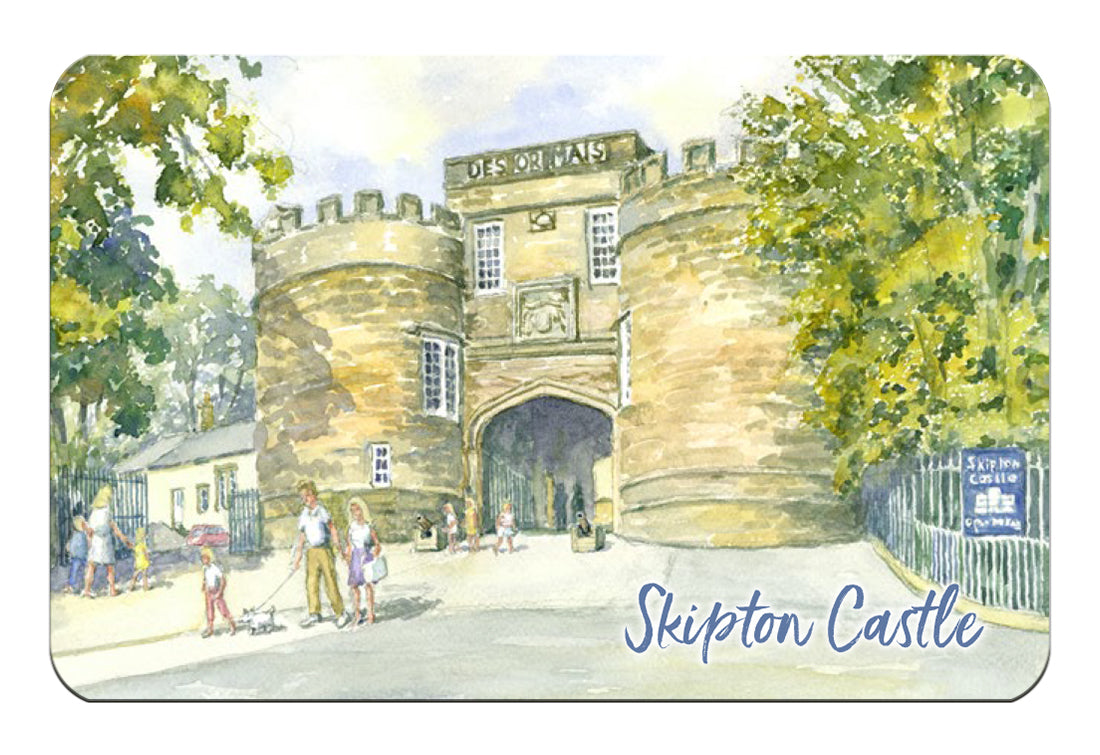 Skipton Castle Watercolour Flexible Fridge Magnet - Great Stuff from Cardtoons