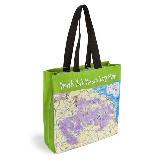 North York Moors Lap Map Cotton Tote Bag