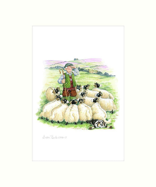 "Sheep Dog Trials" Art Print | Great Stuff from Cardtoons