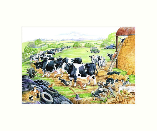 "Farmyard Fun" Art Print | Great Stuff from Cardtoons