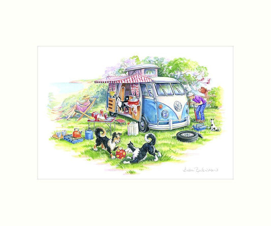 "Camper Van Heaven" Art Print | Great Stuff from Cardtoons