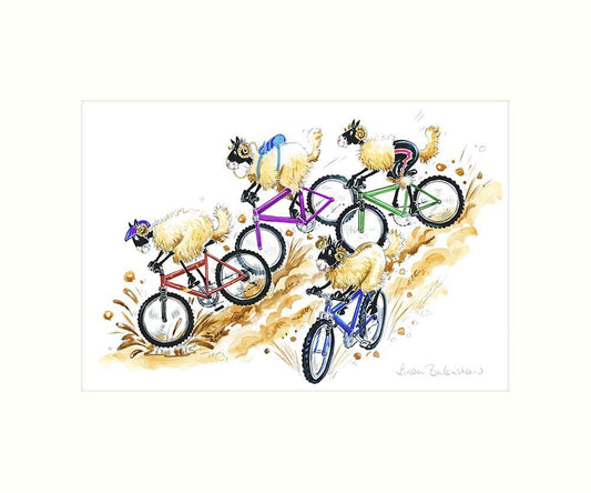 "Woolly Bikers" Art Print | Great Stuff from Cardtoons