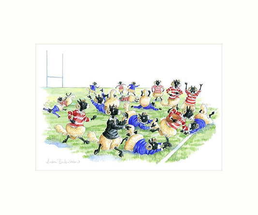 "Rugby Rams" Art Print | Great Stuff from Cardtoons