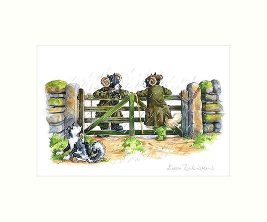 "Over The Gate" Art Print | Great Stuff from Cardtoons