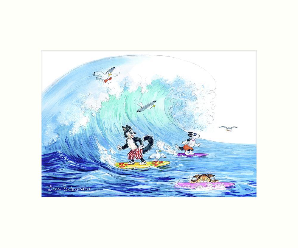 "Surfing Fun" Art Print | Great Stuff from Cardtoons