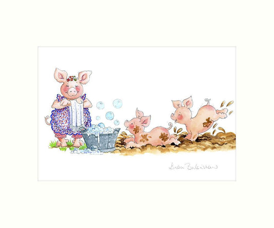 "Bath Time" Art Print | Great Stuff from Cardtoons