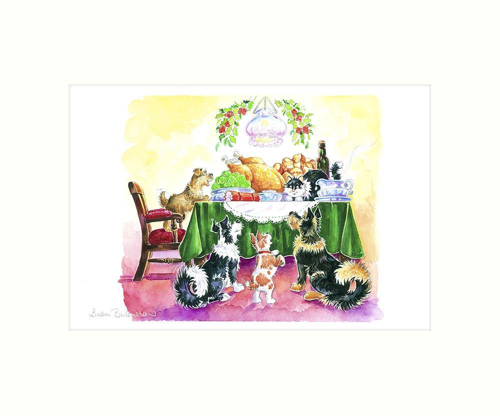 "Christmas Dinner" Art Print | Great Stuff from Cardtoons