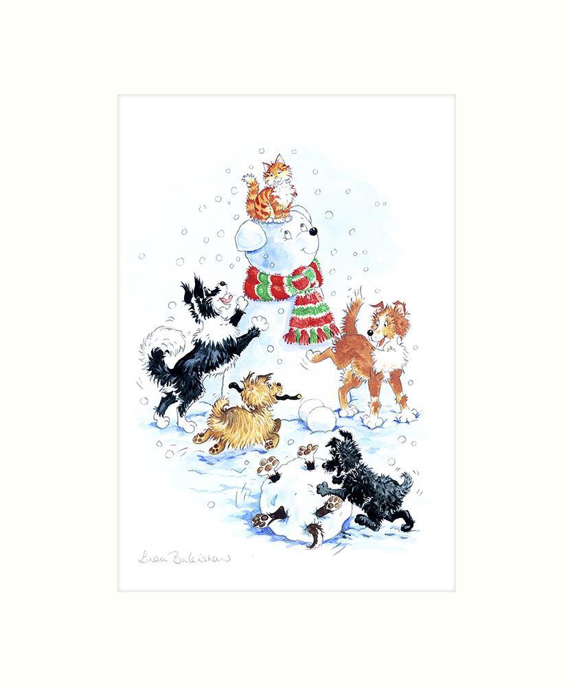 "Snowdog" Art Print | Great Stuff from Cardtoons