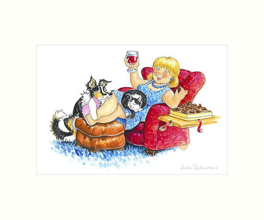 "Girls' Night In" Art Print | Great Stuff from Cardtoons