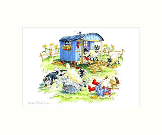 "Woolly Glamping" Art Print | Great Stuff from Cardtoons