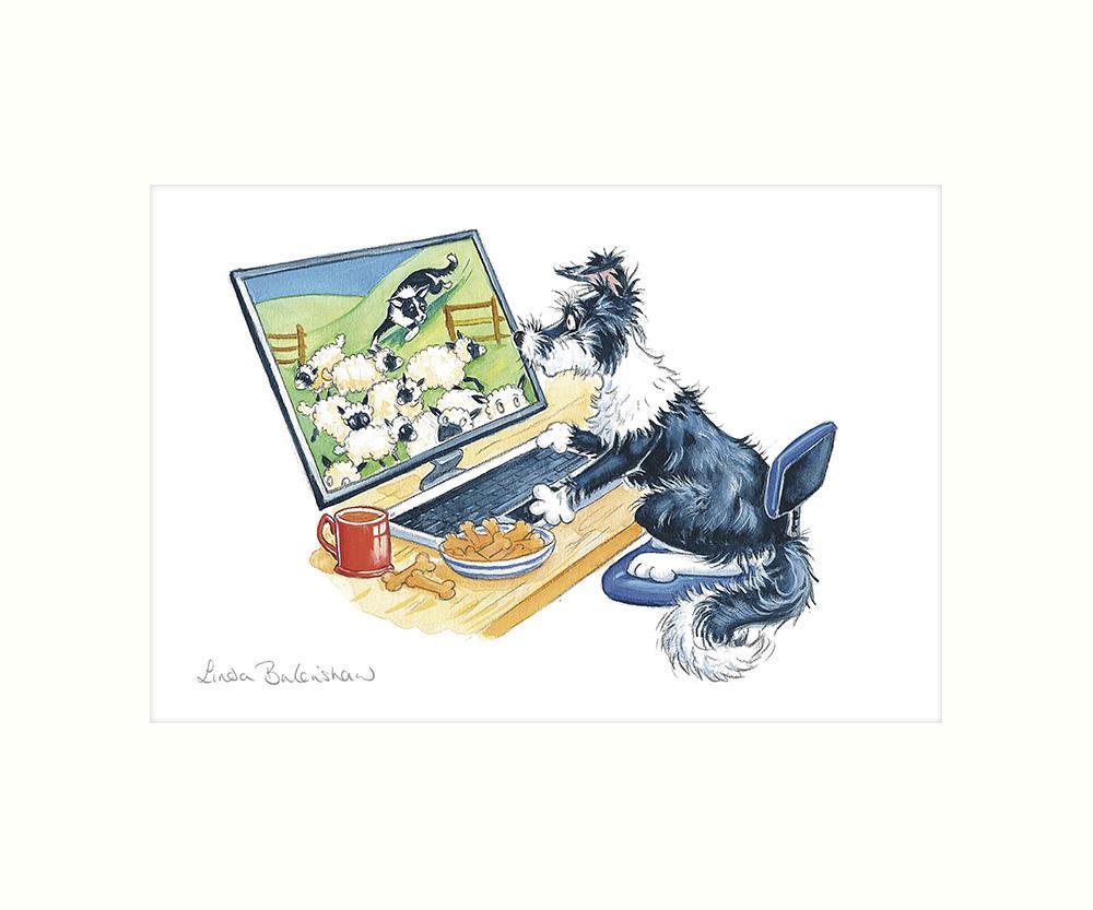 Working from home art print | Great Stuff from Cardtoons