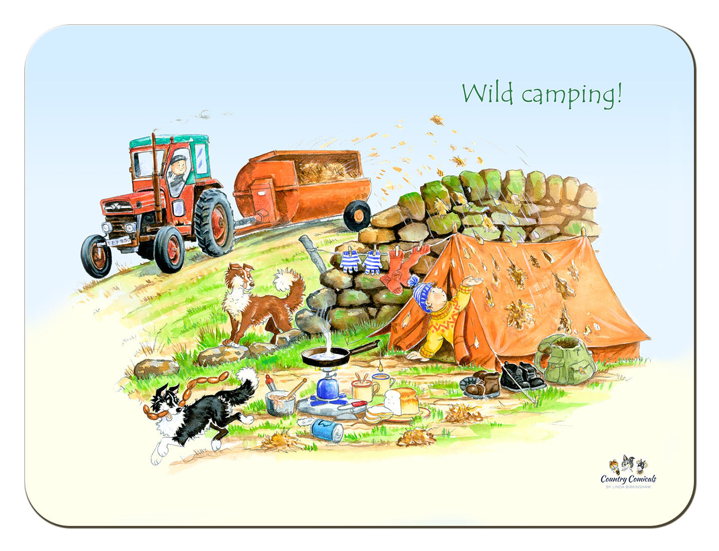 Country Comicals "Wild Camping" Tablemat